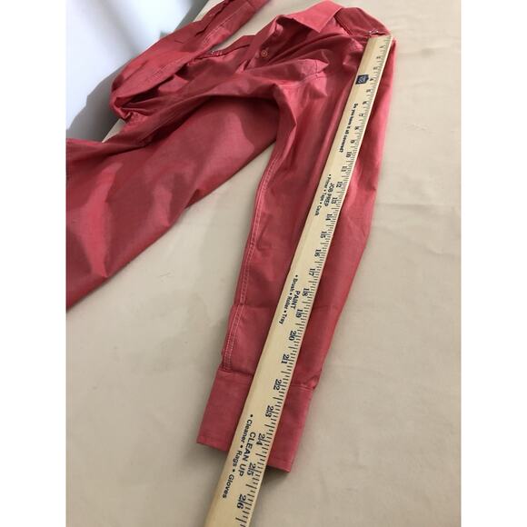 INC International Concepts Men Button Up Shirt Size SM Red Long Sleeve Cotton - Picture 8 of 9